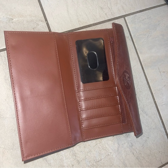 Buxton Leather Clutch Wallet Top Grain Cowhide Exterior Credit Card Checkbook - Picture 2 of 3